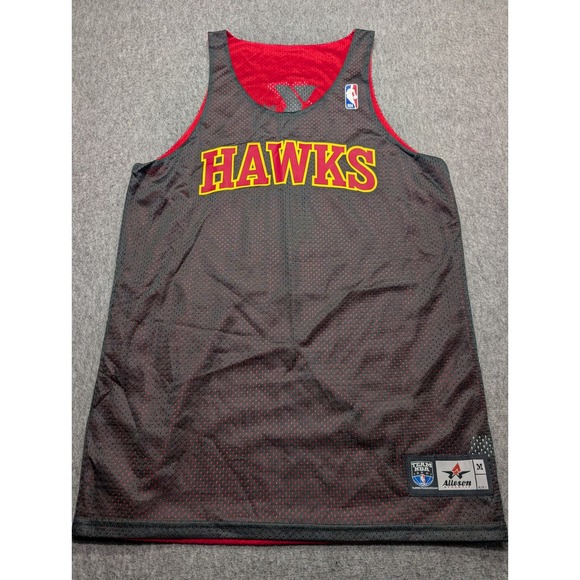 Alleson Athletic Other - Alleson Athletic NBA Atlanta Hawks Reversible Mesh Jersey Black Red Mens Medium